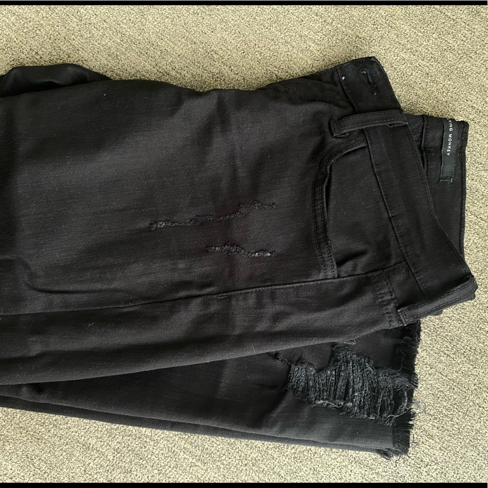 Black Distressed Flying Monkey Jeans 25